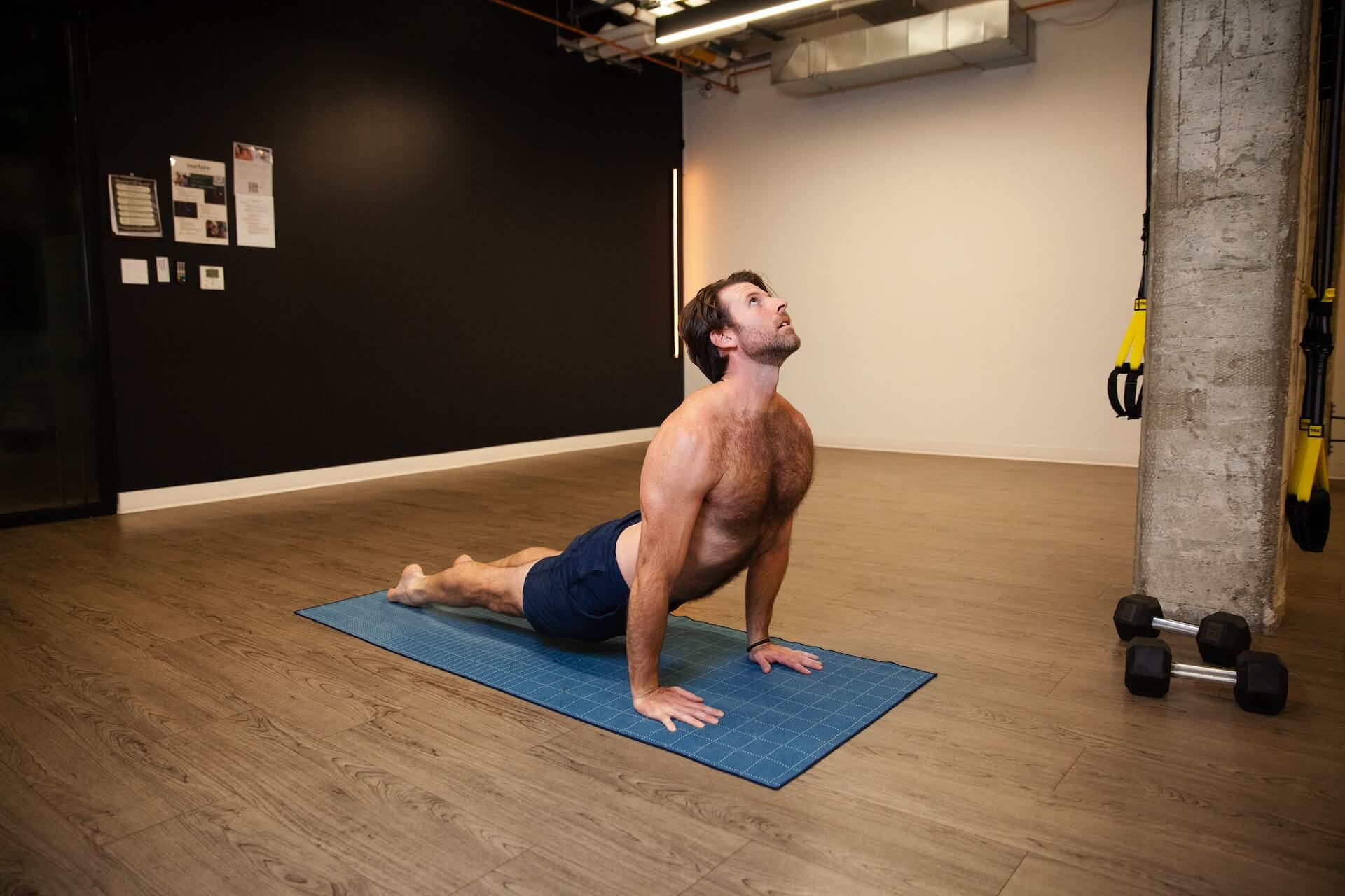 Dr. Jason Rogers practicing yoga